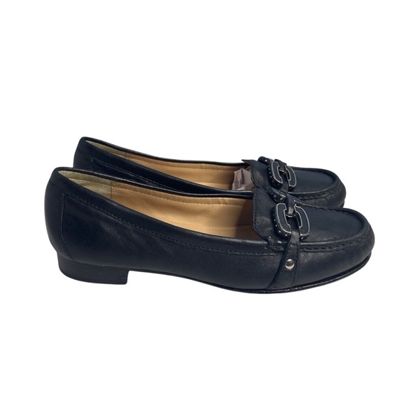 Coach Ella signature soft calf leather black loafer, size 7 B with box - Picture 4 of 12